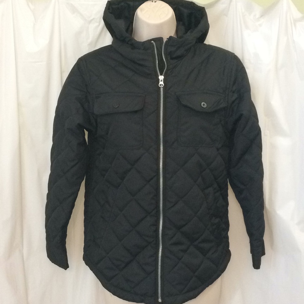 Old Navy Size L Black Jacket w hood Quilt Pattern